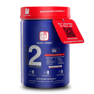 Apex Vitals Path 2 Recovery - Complete Hydration, Strength & 2X Recovery Formula | Complex Carbs, Creatine, BCAA, L Glutamine, L Taurine & L Arginine | GMP & ISO Certified |1.36 kg (3lbs)